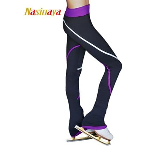 Customized Figure Skating pants long trousers for Girl Women Training Competition Patinaje Ice Skating Warm Fleece Gymnastics 22