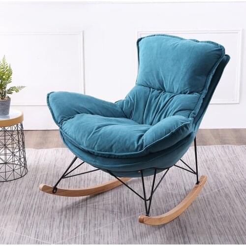 Nordic Living Room Home Furniture Lazy Sofas Modern Simple Bedroom Small Apartment Lounge Chairs Balcony Leisure Rocking Chair