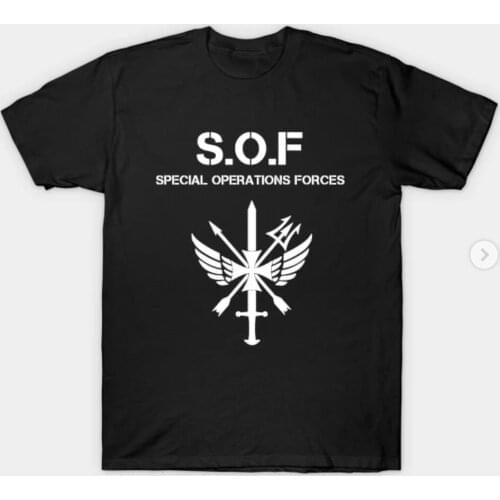 Special Operations Forces S.O.F. Men T-Shirt Military Counter Intelligence, Counter Terrorism Men Clothing Short Casual