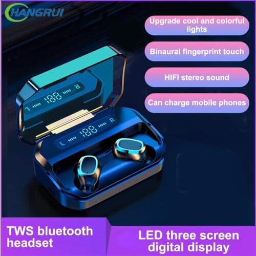 TWS Bluetooth Headphones Touch Control Wireless Earphones with Microphone HIFI Mini In-Ear Earbuds Sport Heasets Digital Display
