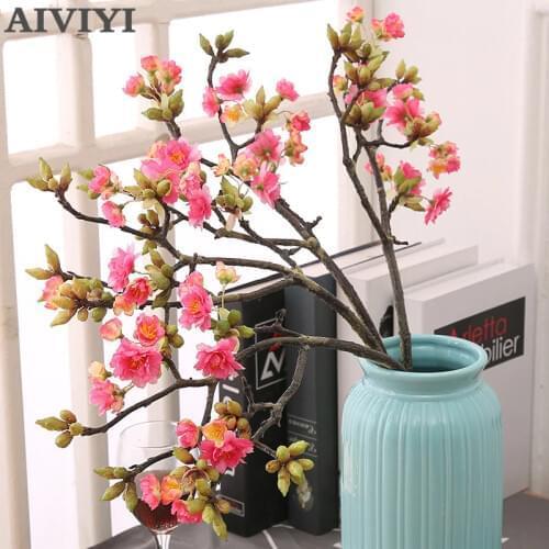 Japanese cherry blossom artificial flower artificial plant potted DIY wedding garden home decoration flores cherry blossom