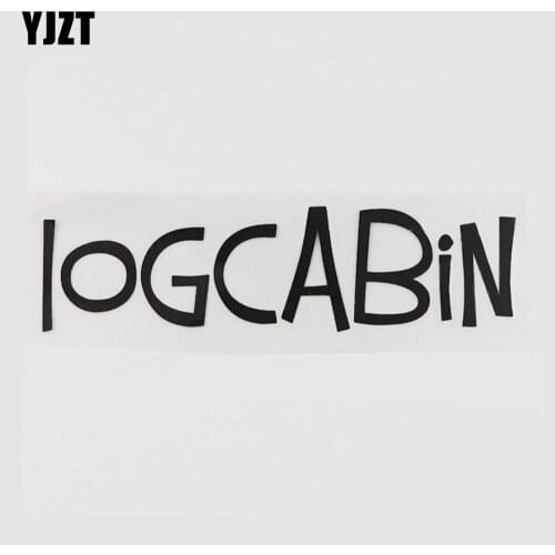 YJZT 12.5CM*3.3CM Humorous Iogcabin Words Decal Car Sticker PVC Vinyl 13D-0004