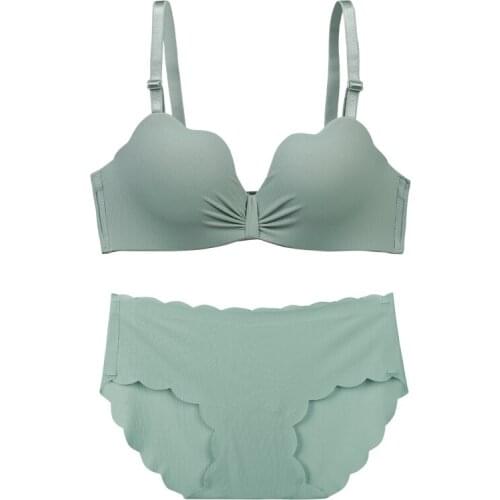 Women Gathered To Adjust The Small Chest Steel Ringless Unmarked Sexy Bra Student Girl Underwear Bra Set