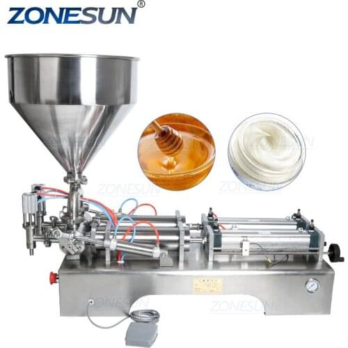 ZS-GT2 Double Heads Water Cream Shampoo Moisturizer Lotion Cosmetic Oil Honey Stick Food Paste Filling Machine
