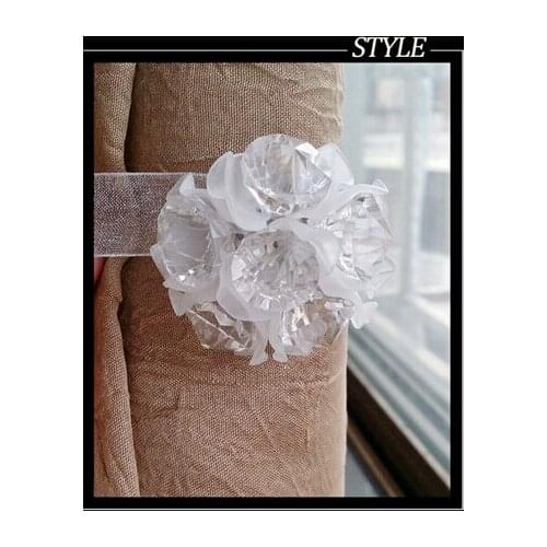 1pair x flower Magnetic Voile Tiebacks holdback for Voile & Net Curtains DIY accessory tie string free shipping NEW 6 colors