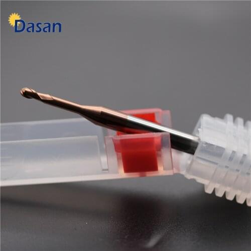 1PC R0.5/R0.75/R0.3 Deep Groove Alloy Ball Milling CUtter Solid Carbide Long Neck End Mills CNC Cutter Tool Router Bit for Metal