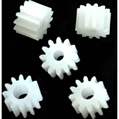 122A 122.5A 123A 0.5M Pinion OD=7mm Tight Hole 2mm/ 2.5mm/ 3mm 12 Teeth Module 0.5 Plastic Gear DIY Toy Parts 100pcs/lot