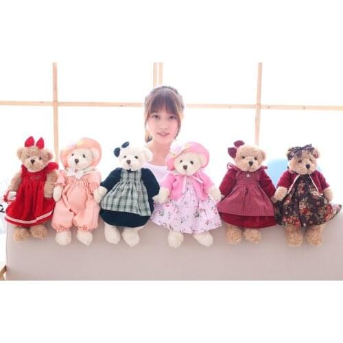 40CM wear dress teddy bear Stuffed Animals Plush Toys dolls birthday Gifts for Kids Teddy Bear With Cloth Plush Toys