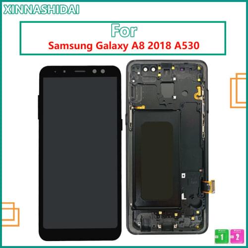 5.6'' A530 Screen With Frame For Samsung Galaxy A8 2018 A530 Lcd Display Touch Screen Digitizer Assembly Parts For Samsung A530F