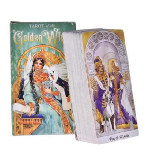 78PCS Tarot Cards The Golden Wheel Table Game Cards Full English Deck Board Game Toy Friend Party Playing Poker Divination Cards