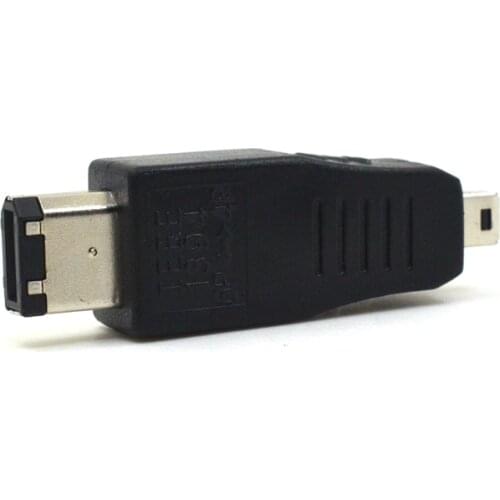 IEEE 1394 adapter IEEE1394 6Pin to 4Pin Firewire Connector Adapter IEEE-1394a Male to Male 6-Pin to 4-Pin