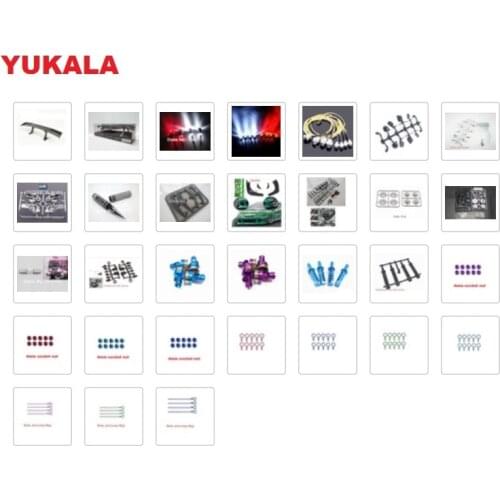 YUKALA 1:10 RC car accessories 1/10 RC drift car parts Spoiler/4 light/brake disc/Wiper/The lamp cup