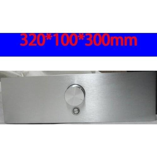 KYYSLB 320*100*300MM Aluminum Panel Class A Amplifier Chassis Box House DIY Enclosure with Cooling Holes Amplifier Case Shell