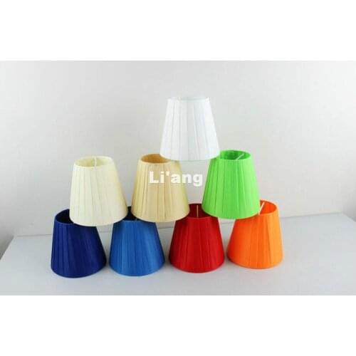 Free Shipping 6pieces/Lot Pendant Fabric Lampshade Art Pendant Light Lamp Shade Living Room Bedroom Modern Lampshades Clip On