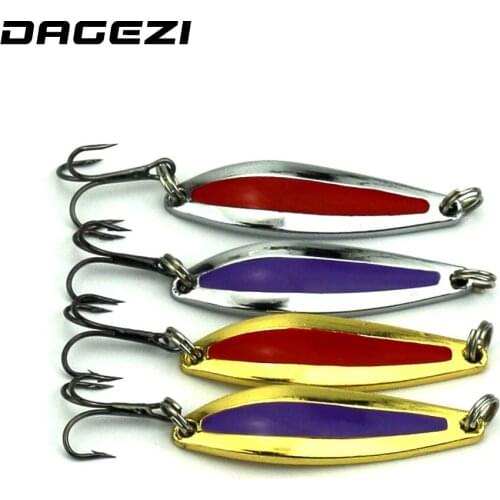 DAGEZI 4pcs/lot Fishing Spoon Metal Lure Fishing Lures Hard Bait Fresh Water Bass Walleye Crappie Fishing Tackle