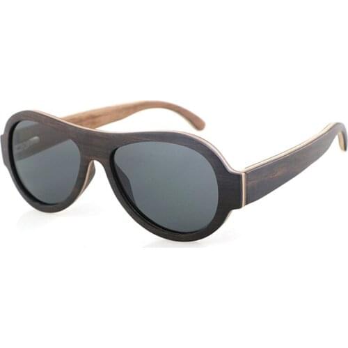 Dropshipping Tac Fit over Grey Lens Branded Toddler Polarized Shades Boys Children Pilot Ebony Wood Laminated Frame Sunglasses