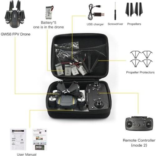 E58/JY018/JY019/GW58/X6/E010/E010S/E013/E50 Foldable Arm RC FPV Drone Handbag Carrying Case Box Bag