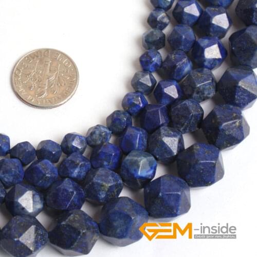 Faceted Lapiz Lazuli stone Beads Dyed Color For Cambay DIY Loose Beads For Jewelry Making Strand 15 Inches Wholesale