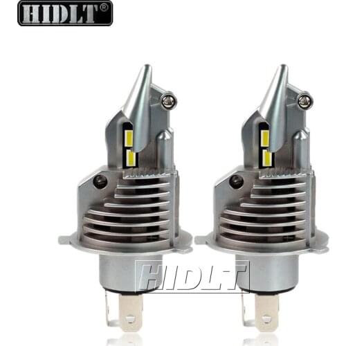 HIDLT 2PCS Fighter H4 LED Car Headlight Bulb 12V 24V 9003 HB2 70W 6500K White Super Bright LED H4 Auto Lamp CSP Chip Car Light