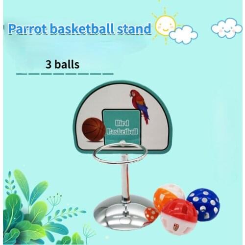 Parrot Toys Props Throwing Shooting Frame Metal Basketball Frame Bird Training Equipment Parrot Accessories Bird Playground