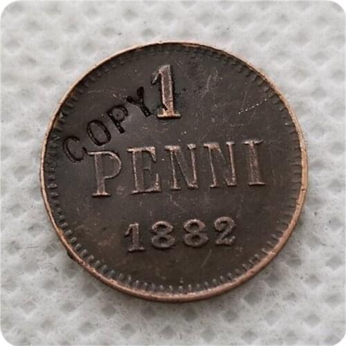1882,1884 FINLAND 1 PENNI COIN COPY commemorative coins-replica coins medal coins collectibles