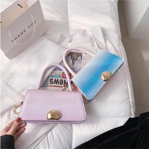 PU Leather Purses and Handbags for Women 2021 High Quality Bag Crocodile Fashion New Girls Female Shoppers Casual Travel Wallets