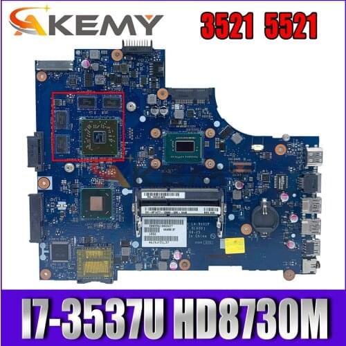 Akemy 00P55V 00P55V 0P55V VAW01 LA-9101P For Dell Inspiron 3521 5521 Laptop Motherboard SR0XG I7-3537U HD 8730M tested