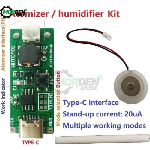 Mini Humidifier Driver Type-C USB Circuit Board Atomizer Electronic Fogger Film Mini Oscillating Smart Automation DIY Kit
