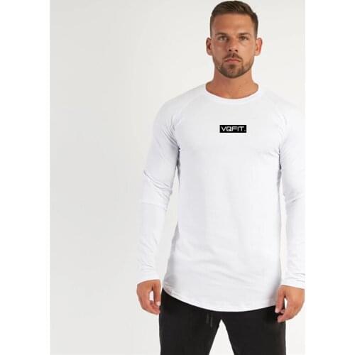 Mens Brand Breathable Fitness Gym Casual Fashion Long Sleeve Bodybuilding Sports Autumn and Winter Trend Slim O-Neck T Shirt