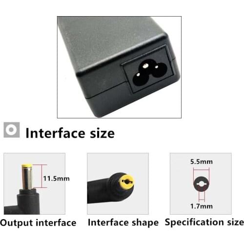 New 19V 3.42A 65W 5.5X1.7mm Adapter Power Charger for ACER E1-410G V5WE2 N15C1 Z5WAH N15Q1 F5-573G-59C7-52MF E5-571G-52U4 Laptop