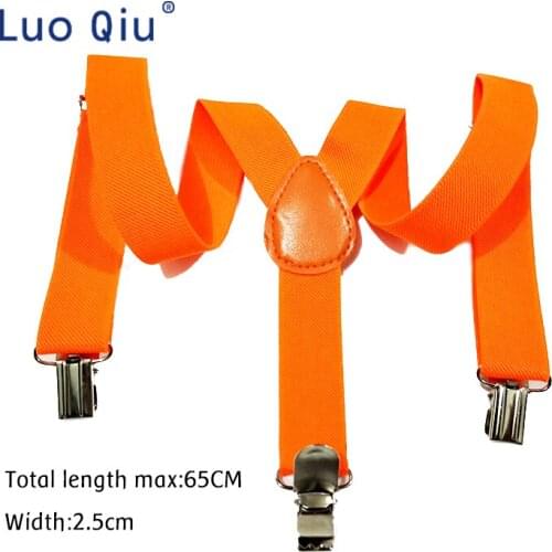 Soild Color Children Suspenders Belt Baby Boys Girls Clip-on Y-Back Braces Elastic Kids Costume Adjustable Strap