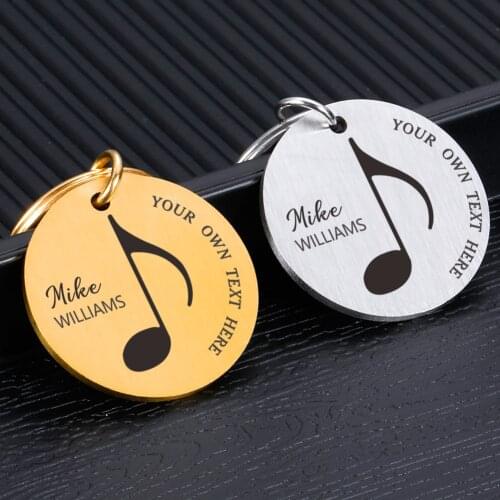 Personalized Key Chain Customized Name Content Stainless Steel Original Keychain For Car Keys Backpack Pendant Jewelry Gift