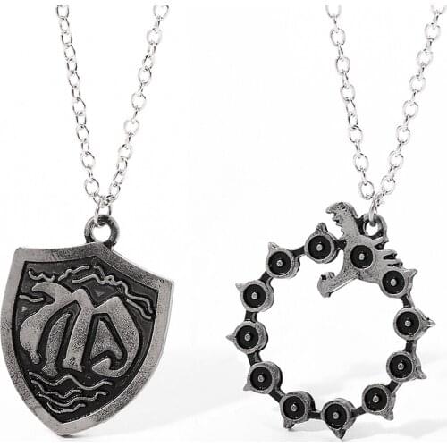 Anime The Seven Deadly Sins Dragon Necklace Nanatsu no Taizai Metal Pendant Necklace For Men Women Choker Jewelry