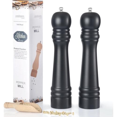 Manual Salt Mill, Exquisite Pu Paint Salt and Pepper Grinder with Strong Adjustable Ceramic Grinder