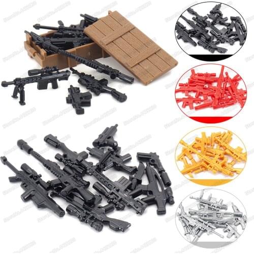 Assembly Military Weapons M82A1 Rifle Set Army Building Block WW2 Soldier Figures Equipment Moc Battlefield Model Child Gift Toy