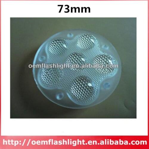 6-in-1 73mm High Power LED Glass Lens with Bead Surface - 1 Piece