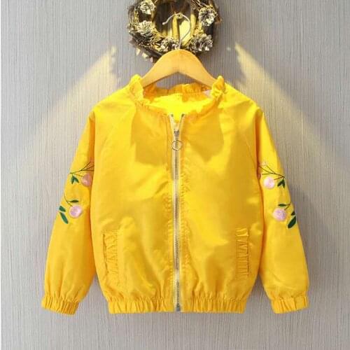 Comfortable Floral Pattern Design Spring Girls Jackets Fashion Thin Autumn Coats Baby Girls Casual Outwear Children Clothing