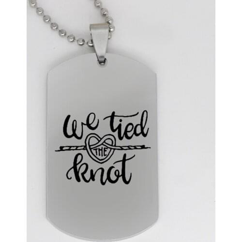 Ufine jewelry girl gift pendant army card we tied the knot stainless steel customed necklace N4257