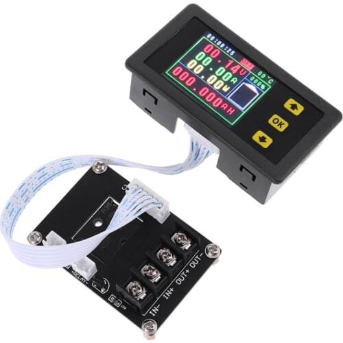 VA75010S Voltmeter Ammeter Coulomb Power Capacity Meter Battery Tester Monitor Y5JA