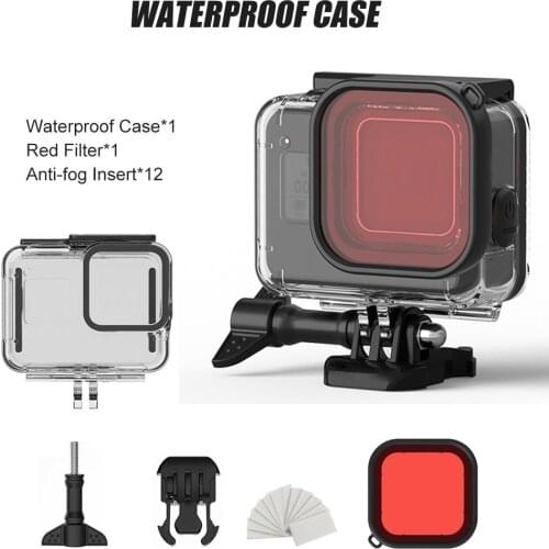 60M Underwater Waterproof Housing Case For GoPro Hero 8 Black Camera Diving Protective Dive Cover For Go Pro 8 Accessories