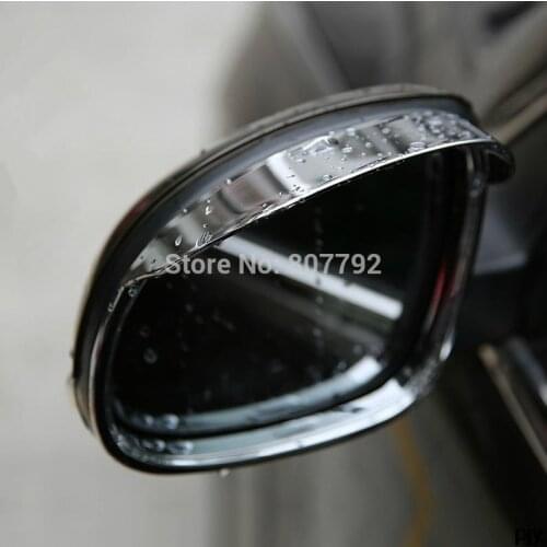 High Quality! for Volkswagon for VW Tiguan 2013-2015 ABS Chrome Rearview Side Mirrors Visor Sun/Rain Guard Shield Cover trims