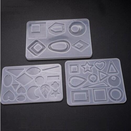 1PCS Geometric Transparent Silicone Mold Pendant Earring Silicone Mold DIY Crystal Epoxy Jewelry Mold