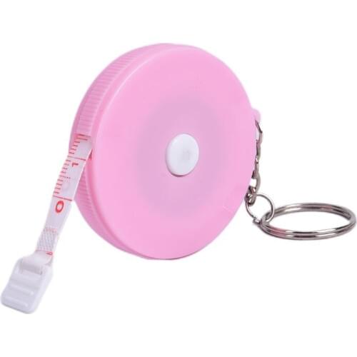 1pc Candy Color Keychain Party Gift Tape Measure 1.5 Meters Quantity Clothing Size Tape Measure Small Tape Measure