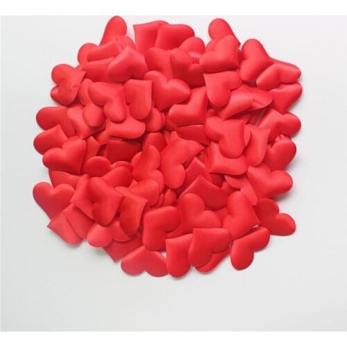 100pcs/Set Fabric Heart Shaped Wedding Party Table Decoration Wedding Centerpieces Romantic Wedding Decorations 6 Colors