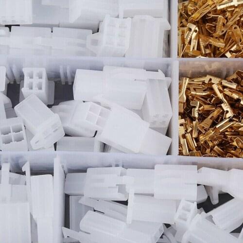Practical Auto Electrical 2 3 4 6 Pin 2.8 mm Wire Terminal Connector Kits 380PCS