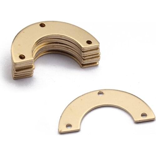 20pcs Brass Charms Arch Connector Earrings Charms Pendant For Bracelet Jewelry Findings Making 25x12.5mm