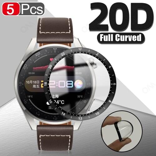 20D Curved Edge Full Soft Protective Film Cover For Huawei Watch 3 Pro 3Pro Screen Protector SmartWatch Accessories (Not Glass)