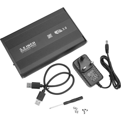 3.5 inch SATA to USB 3.0 2.0 HDD SSD Case Hard Disk Case 6Gbps SATA Hard Drive Case Hdd Box EU US UK Plug for Win10 Mac OS