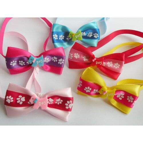 50pc/lot Big sale Pet Dog PUPPY CAT Paw Bow Ties Cute Neckties Accessories Grooming Supplies BN83