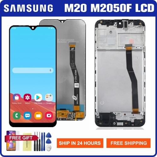 6.3'' Original Screen For SAMSUNG Galaxy M20 2019 LCD Display Touch Screen Digitizer Assembly Parts For Samsung M20 M205 M205F